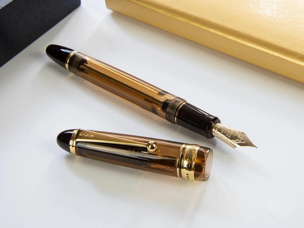 Pilot Custom 823 Bernstein Füllfederhalter, Edelharz, Vergoldete, 60556