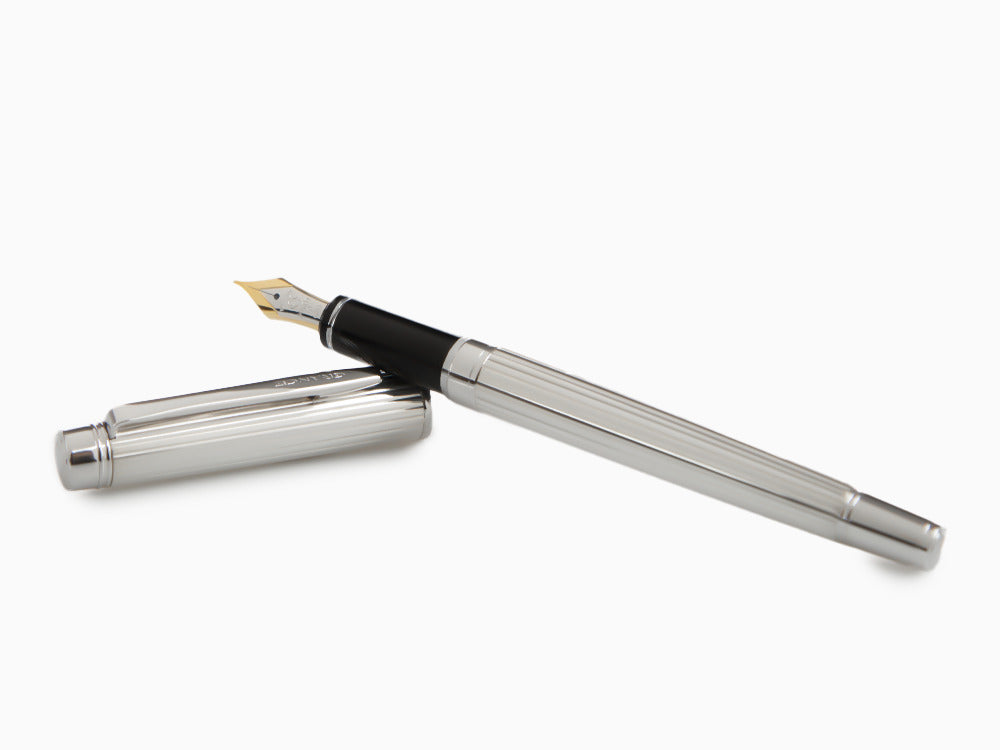 Pilot Grance Stripe Füllfederhalter, Rhodium, Silber, FGNZ-35SS-GS