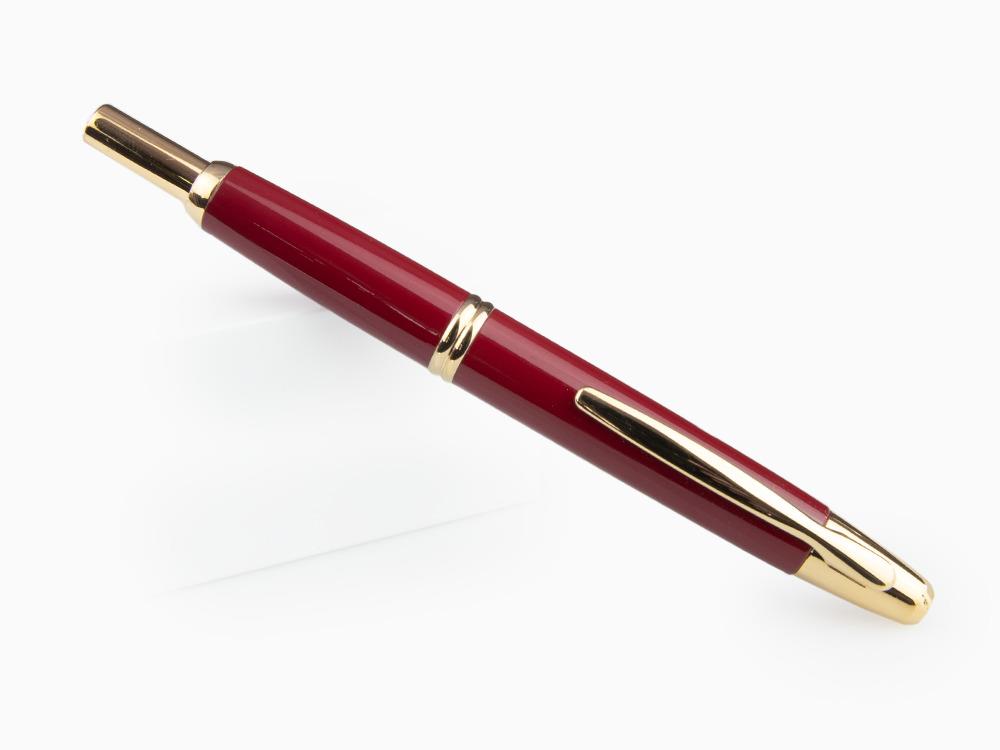 Pilot Füllfederhalter Retractable, Rot, Gold, "Capless"