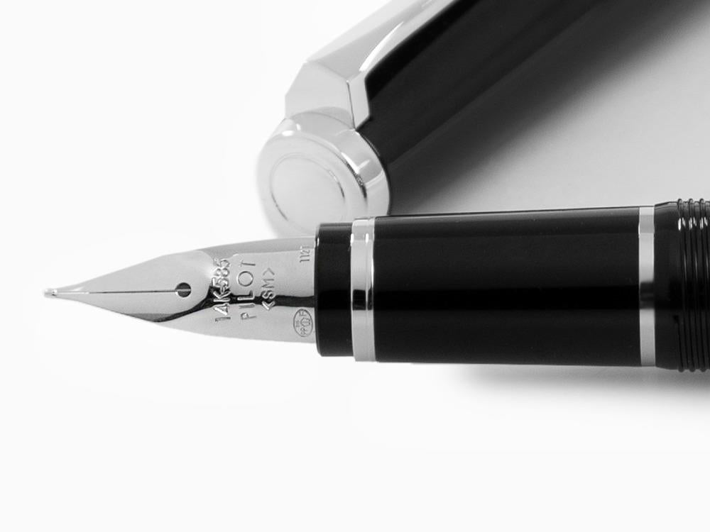Pilot Falcon Füllfederhalter, Schwarz, Flexible Feder, Falcon-Black