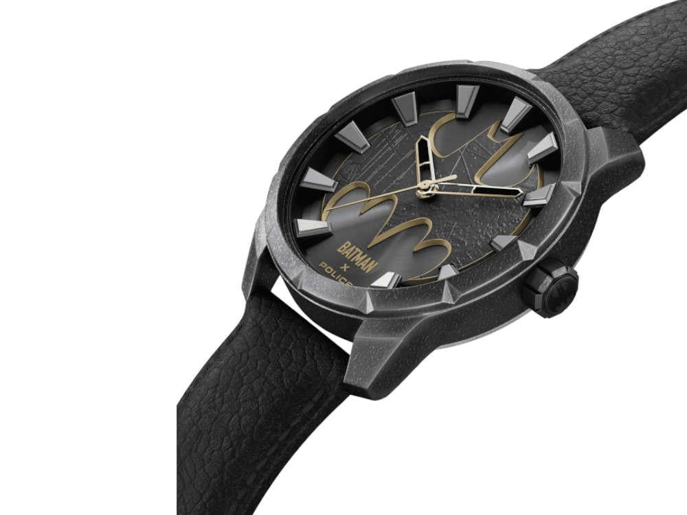 Police Batman The Bat Quartz Uhr, 45 mm, Schwarz, PEWGA0075501