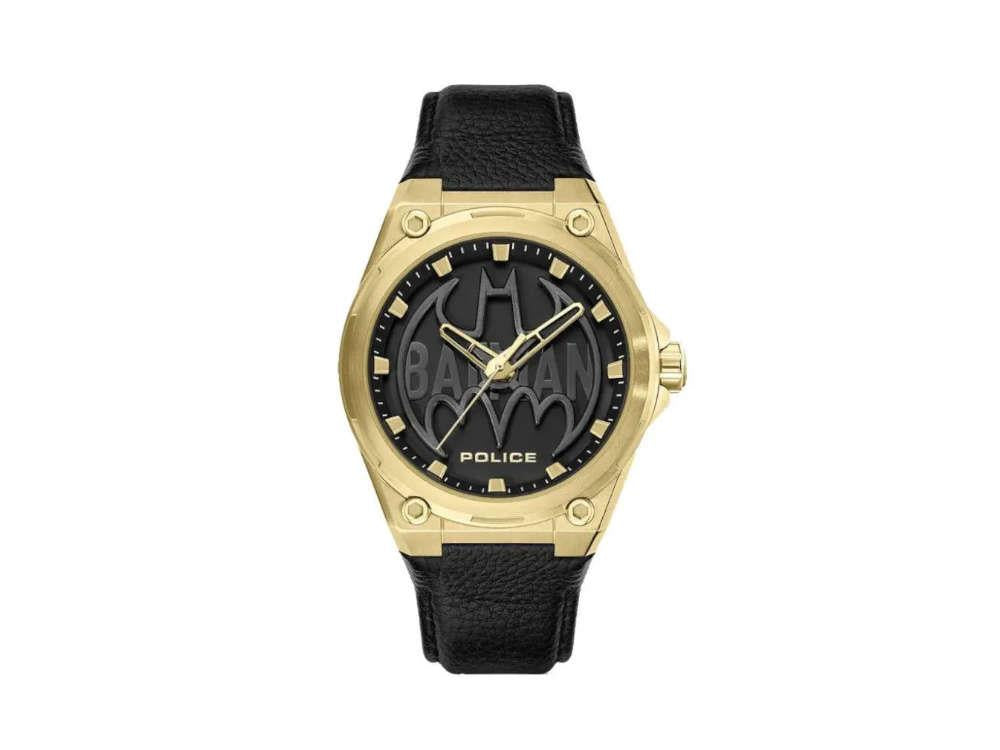 Police Batwing Quartz Uhr, PVD Gold, 45 mm, Sonderausgabe, PEWGA0090006-SET