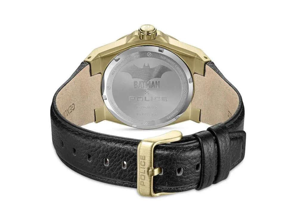 Police Batwing Quartz Uhr, PVD Gold, 45 mm, Sonderausgabe, PEWGA0090006-SET