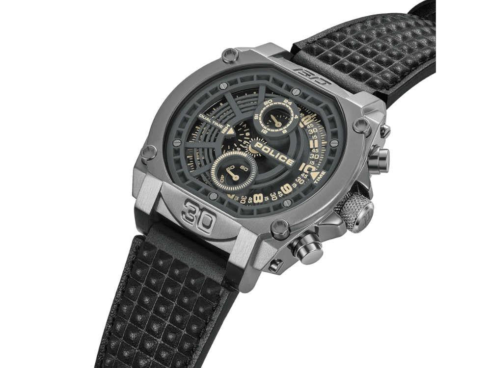 Police Norwood Quartz Uhr, 45 mm, Schwarz, PEWGF0040002