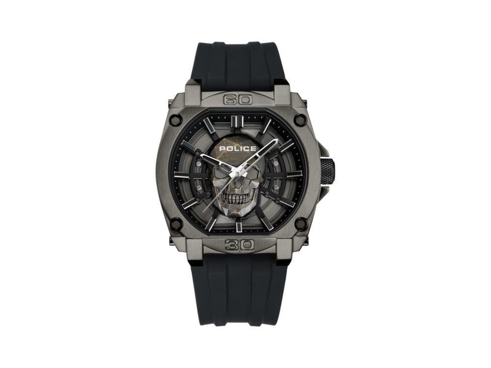Police Norwood-Skull Quartz Uhr, 45 mm, Schwarz, PEWGM0001201