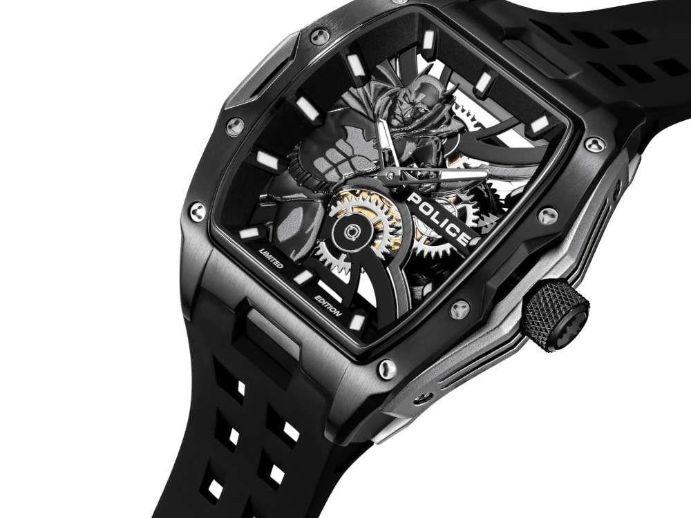 Police Batman Gotham Quartz Uhr, Schwarz, Limitierte Edition, PEWGM0075301