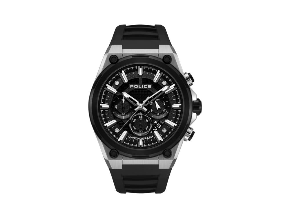 Police Uros Quartz Uhr, 45 mm, Schwarz, PEWGO0000601