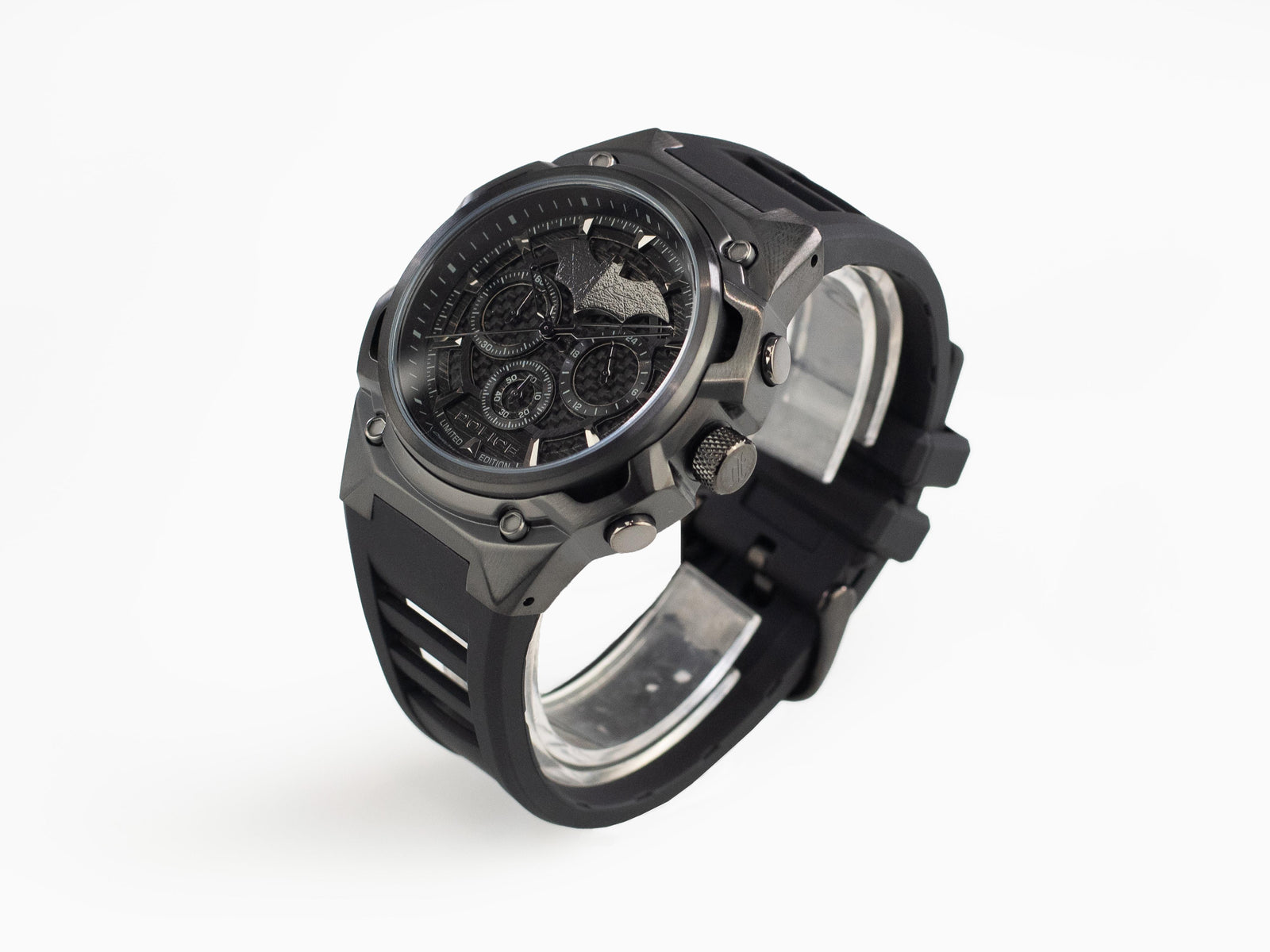 Set Police Crusader Quartz Uhr und Batarang Armband Limitierte Ed. PEWGQ0089901