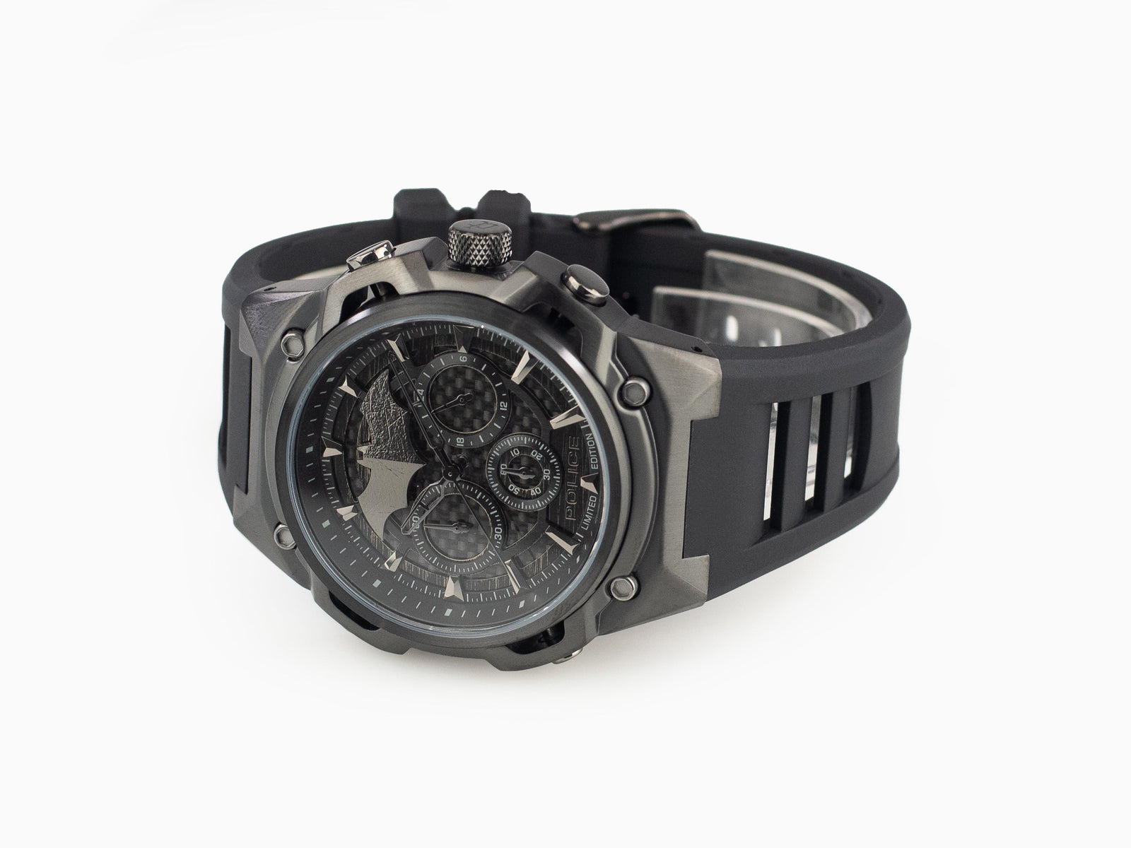Set Police Crusader Quartz Uhr und Batarang Armband Limitierte Ed. PEWGQ0089901