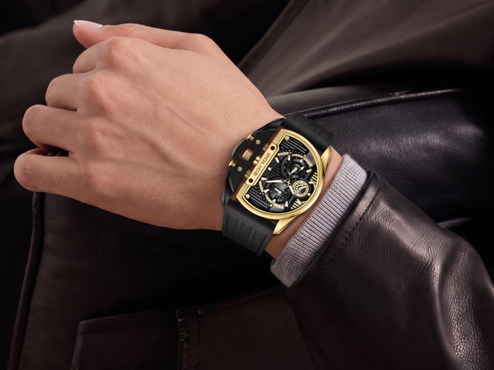 Police Daintree Quartz Uhr, 48 mm, Golden, PEWGQ2203606