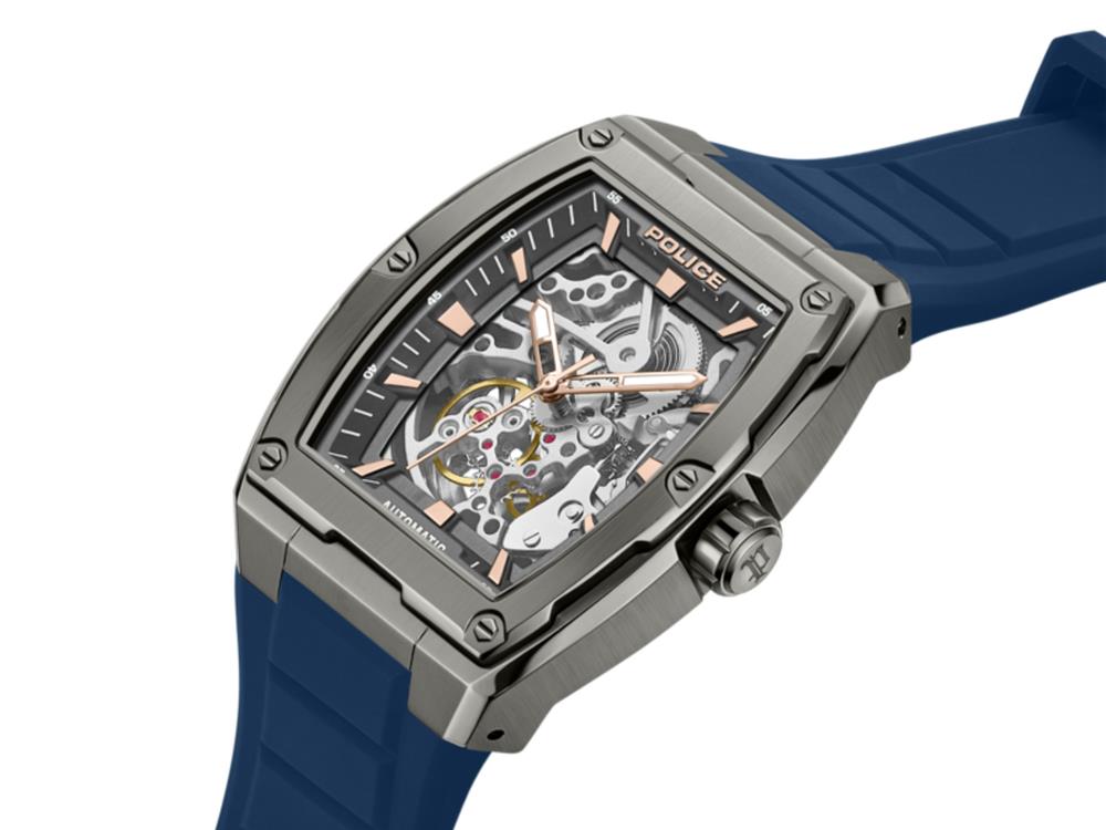 Police Skeletor Automatik Uhr, 42 mm, Grau, PEWGR0000902