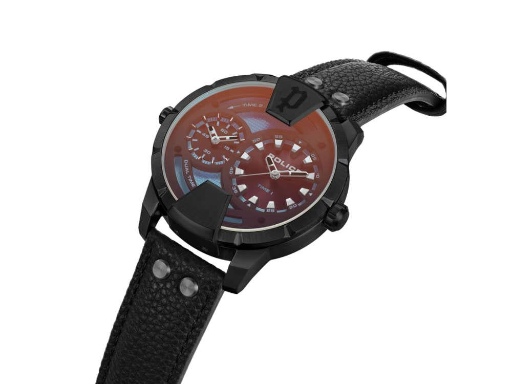 Police Huntley Quartz Uhr, PVD, 48 mm, Schwarz, PEWJA0022001
