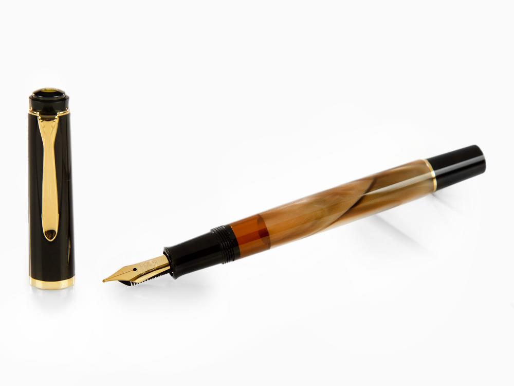 Pelikan M200 Brown Marbled Füllfederhalter, Braun, 808897