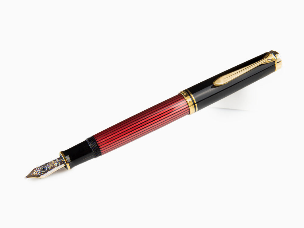 Pelikan Füllfederhalter Souverän M 600 - Schwarz Rot, 928697