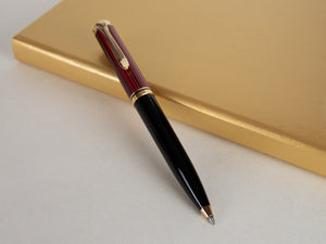 Pelikan K600 Kugelschreiber, Schwarz und rot, Vergoldete Beschläge, 928937