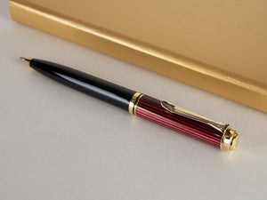 Pelikan K600 Kugelschreiber, Schwarz und rot, Vergoldete Beschläge, 928937