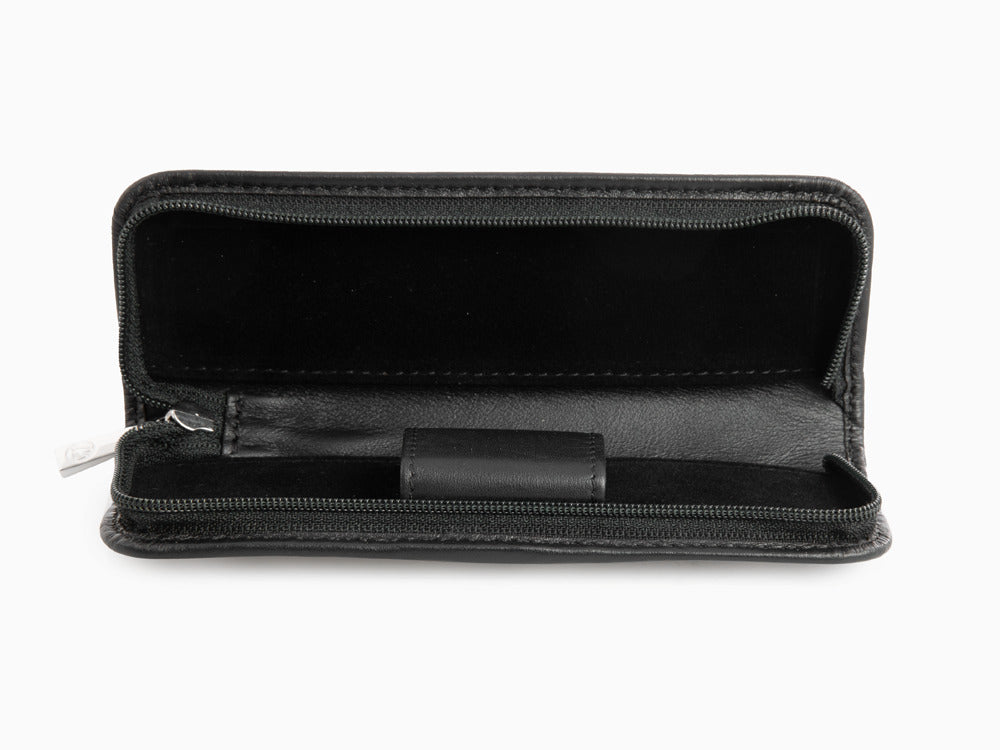 Pelikan Etui 2 Stifte, Nappa Leder, Schwarz, Der Reißverschluss , 958017