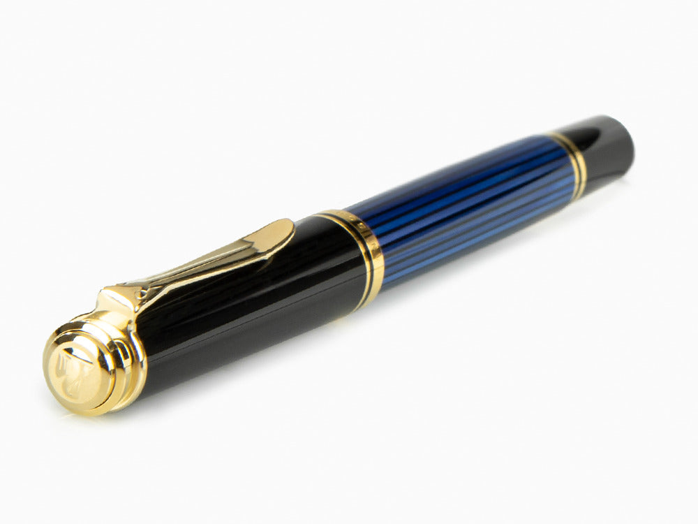 Pelikan Füllfederhalter Souverän M400 -Schwarz-Blau - 14K Gold Feder