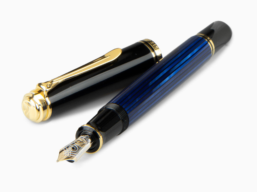 Pelikan Füllfederhalter Souverän M 600, Schwarz Blau, 995324