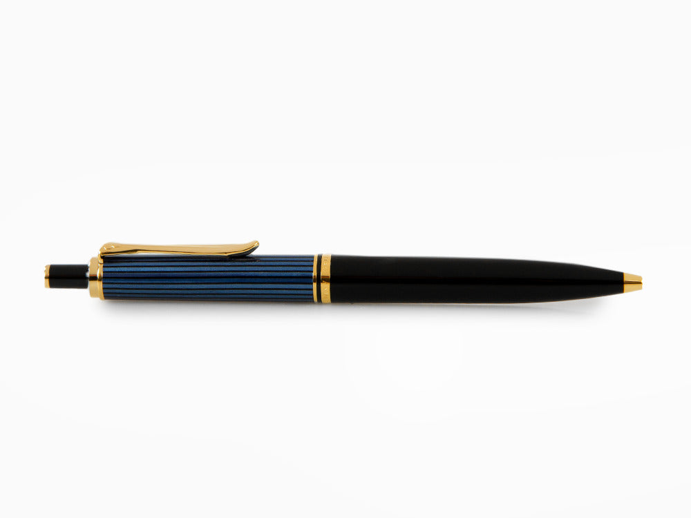Pelikan K400 Kugelschreiber, Schwarz und blau, Vergoldete Beschläge, 987800