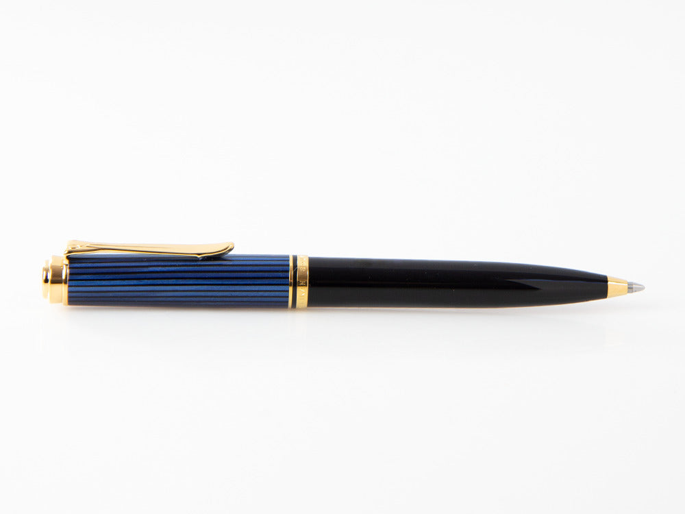 Pelikan K600 Kugelschreiber, Schwarz und blau, Vergoldete Beschläge, 988378
