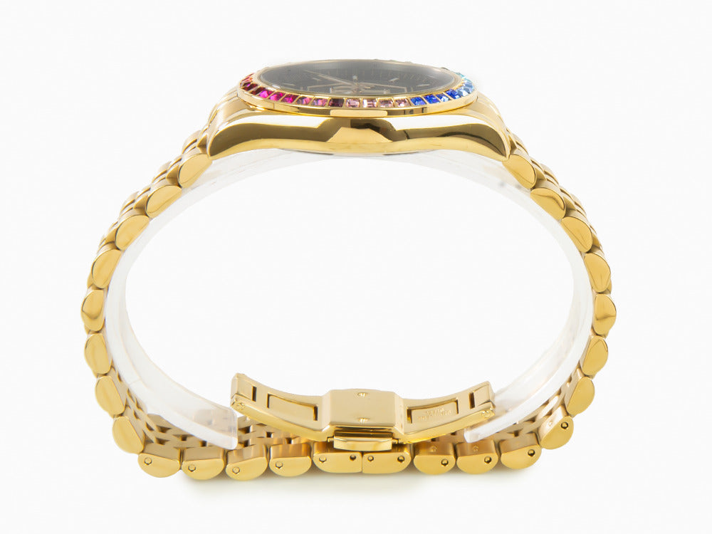 Philipp Plein Date Superlative Lady Quartz Uhr, PVD Gold, 38 mm, PW2BA0623