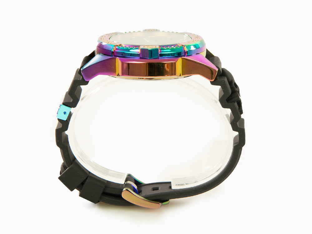 Philipp Plein The Skull Rainbow Quartz Uhr, PVD, Schwarz, 44 mm, PWAAA2123