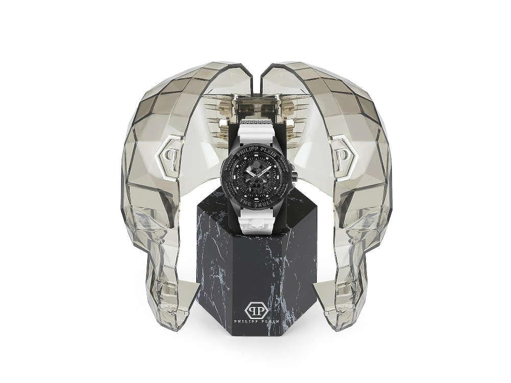 Philipp Plein The Skull Quartz Uhr, PVD, Schwarz, 44 mm, Mineral Glas, PWAAA2624