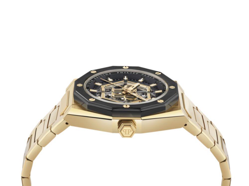 Philipp Plein Deluxe Automatik Uhr, Schwarz, 44 mm, Mineral Glas, PWAHA0226