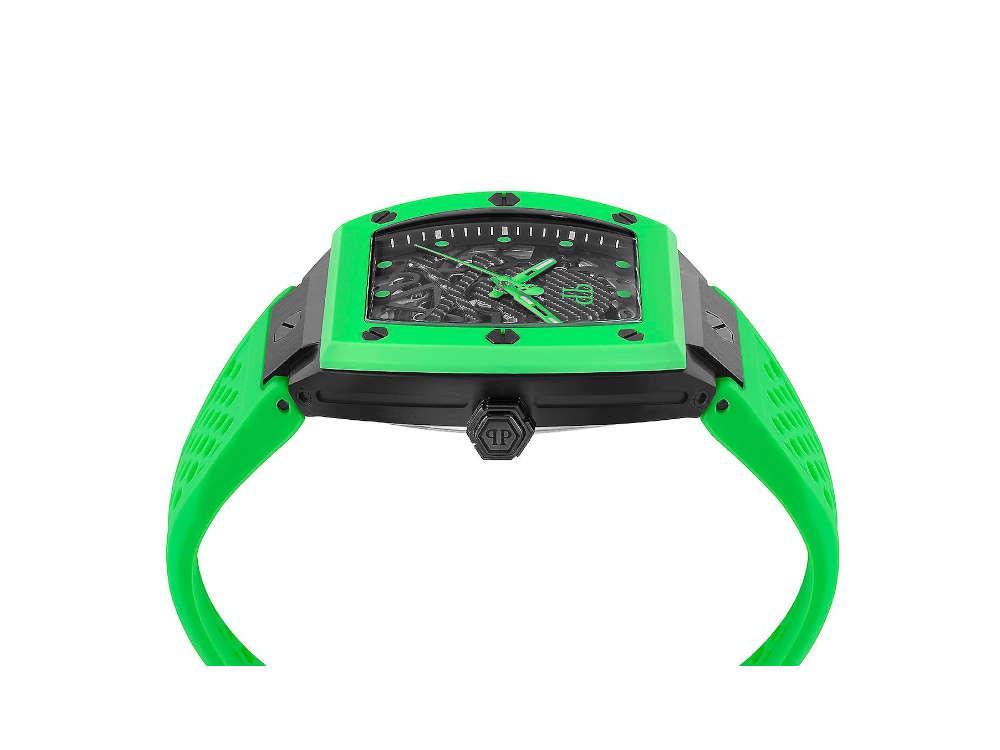 Philipp Plein The Skeleton Automatik Uhr, PVD, Grau, 44 mm, PWBAA2324