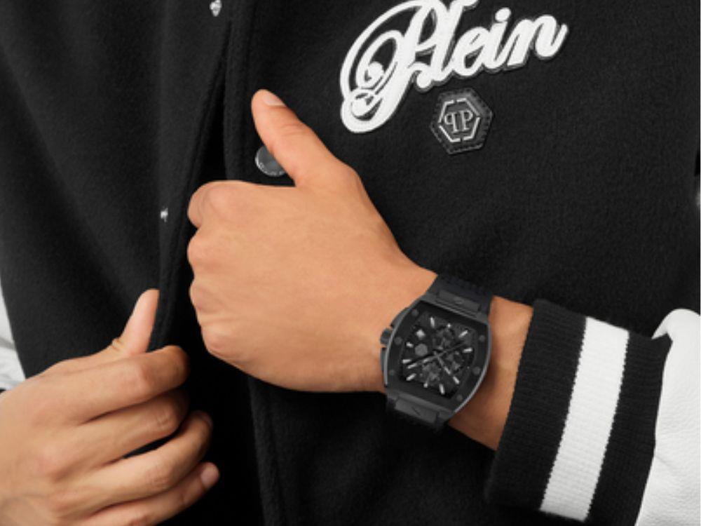 Philipp Plein Majesty Quartz Uhr, Schwarz, 45 mm, Mineral Glas, PWBHA0226
