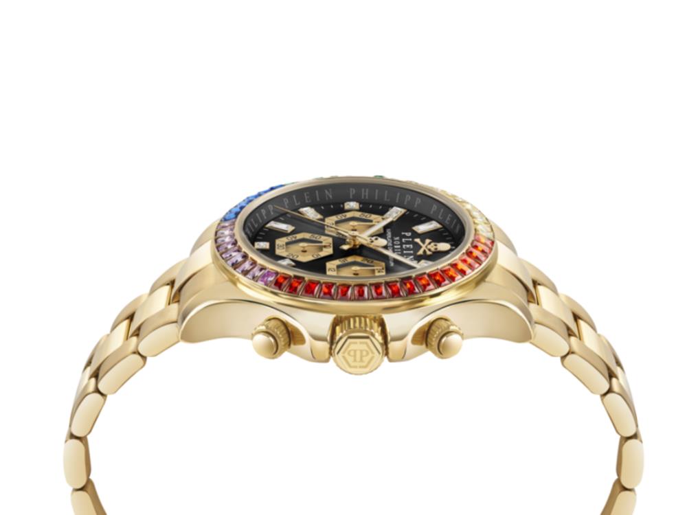 Philipp Plein Nobile Chrono Quartz Uhr, 43 mm, Mineral Glas, PWGHA0626