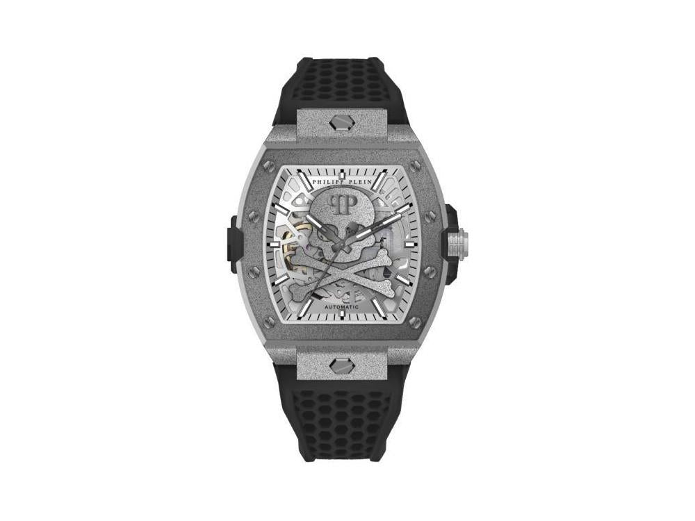Philipp Plein The Skeleton Frosted Automatik Uhr, Silber, 44 mm, PWJFA0925