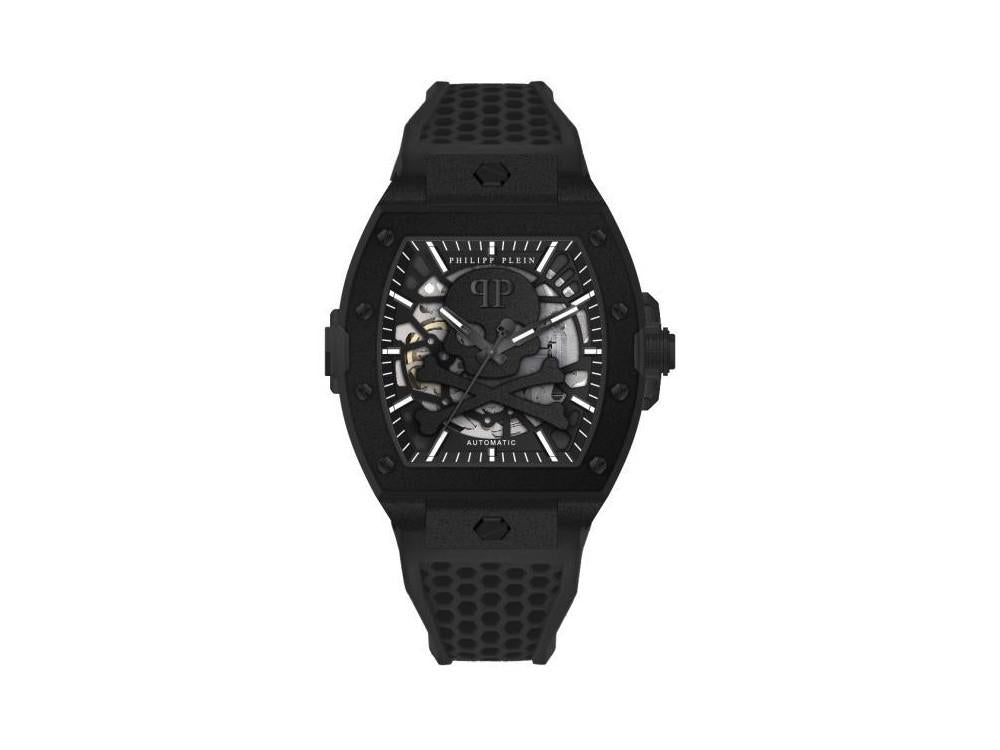Philipp Plein The Skeleton Frosted Automatik Uhr, Schwarz, 44 mm, PWJFA1125