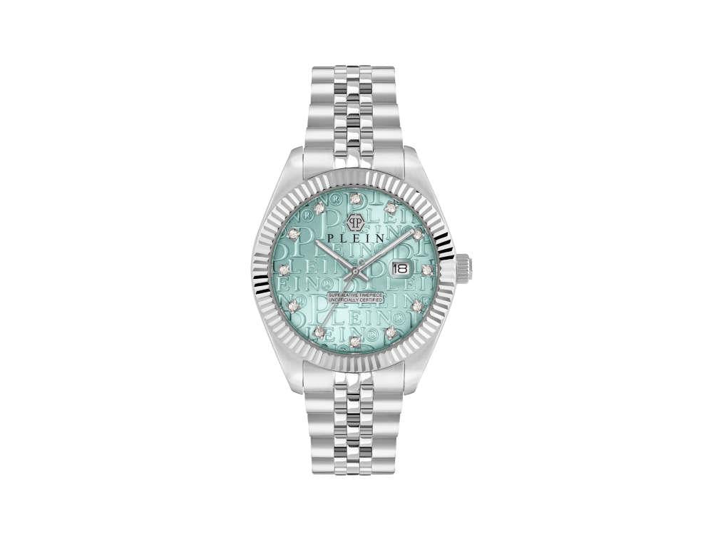 Philipp Plein Date Superlative Quarz Uhr, Blau, 41mm, PWMFA0225