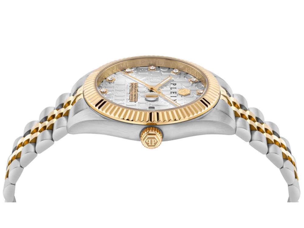 Philipp Plein Superlative Date Quarz Uhr, Grau, 41 mm, PWMFA0425