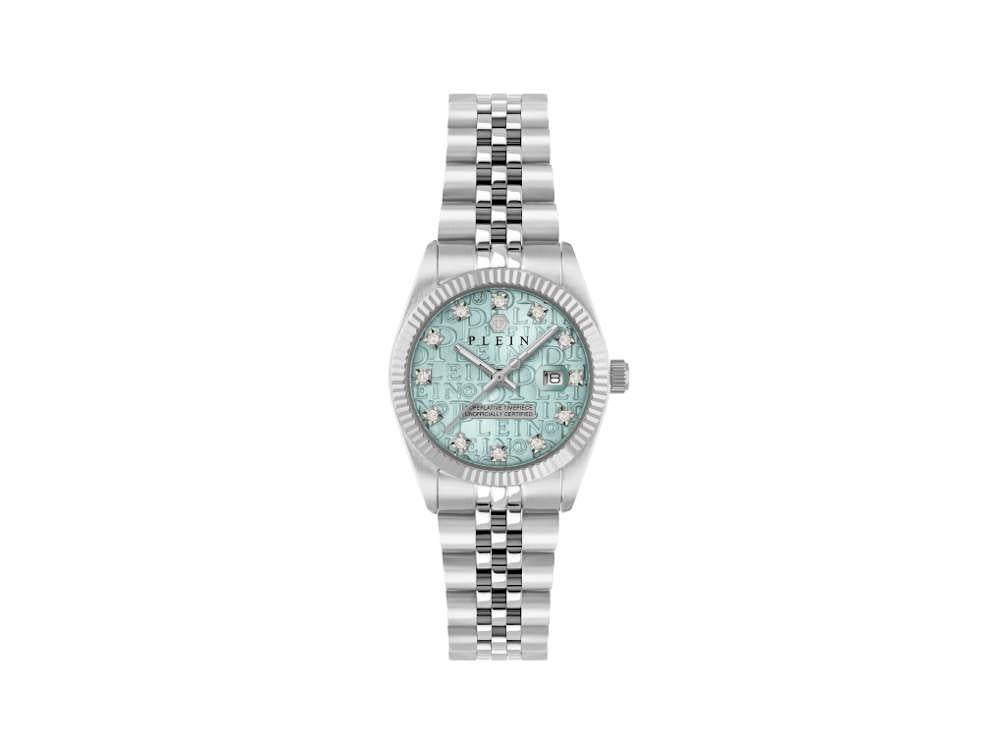 Philipp Plein Date Superlative Quarz Uhr, Blau, 28 mm, PWNFA0225