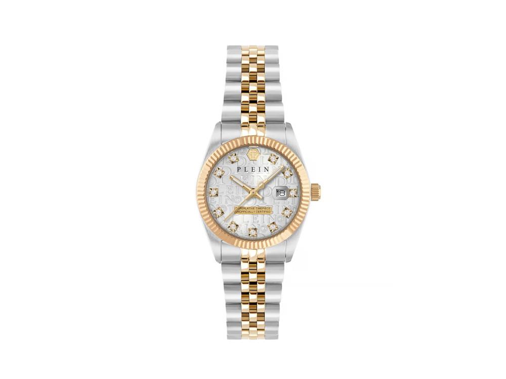 Philipp Plein Date Superlative Quartz Uhr, Grau, 28 mm, PWNFA0425