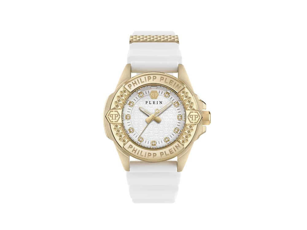 Philipp Plein Majesty Quartz Uhr, Weiss, 38 mm, PWOFA0125