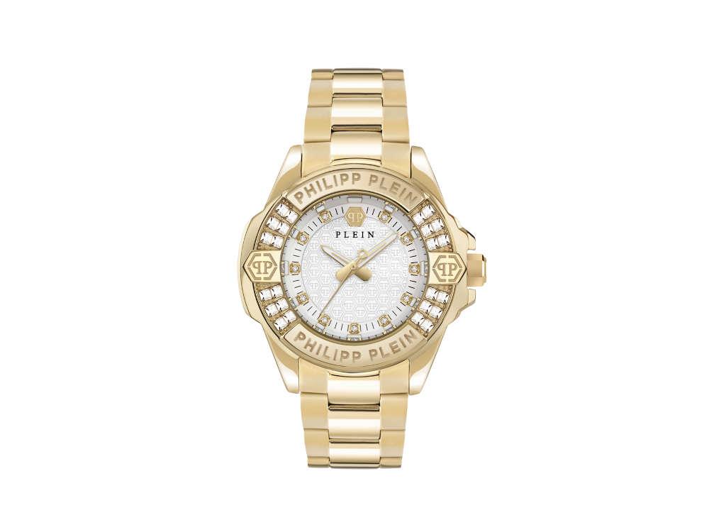 Philipp Plein Majesty Quartz Uhr, Weiss, 38 mm, PWOFA0725