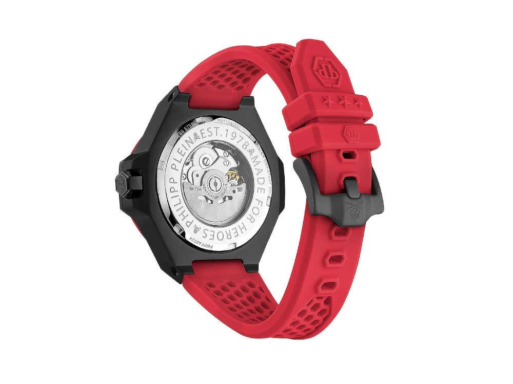 Philipp Plein Skeleton Royal Automatik Uhr, PVD, Schwarz, 46 mm, PWPFA0524