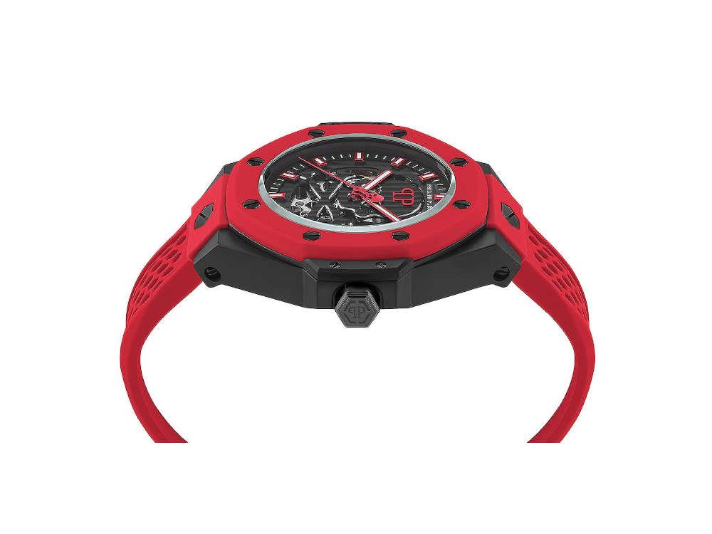 Philipp Plein Skeleton Royal Automatik Uhr, PVD, Schwarz, 46 mm, PWPFA0524