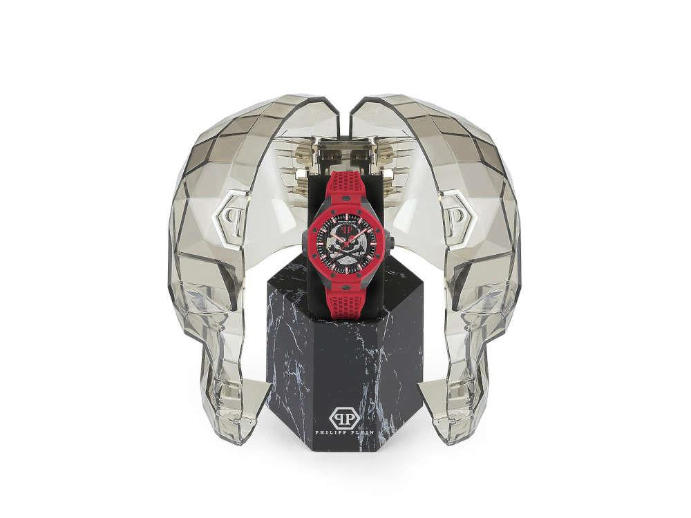 Philipp Plein Skeleton Royal Automatik Uhr, PVD, Schwarz, 46 mm, PWPFA0524