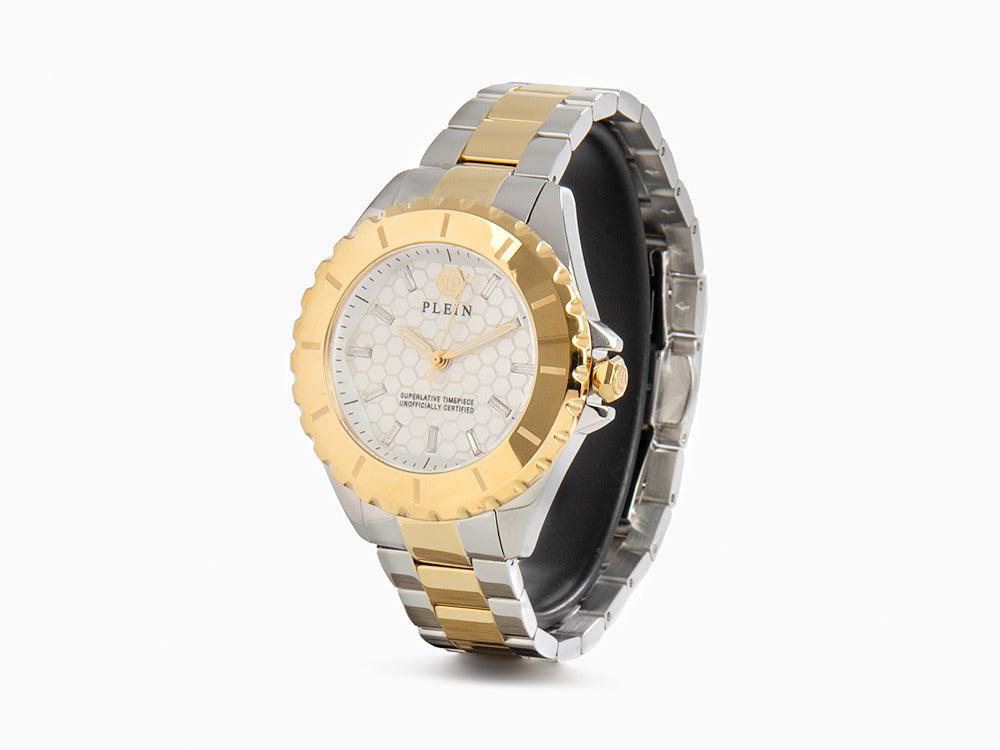 Philipp Plein Heaven Quartz Uhr, PVD Gold, 38 mm, Mineral Glas, PWPOA0424