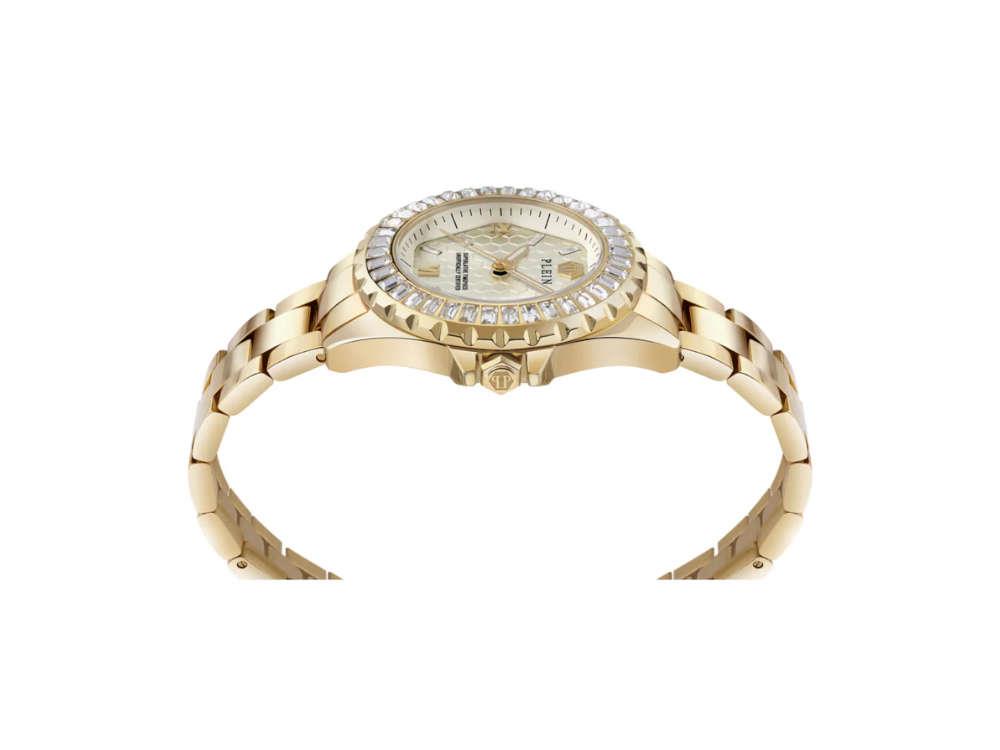 Philipp Plein Heaven Quartz Uhr, PVD Gold, Golden, 38 mm, PWPOA0624