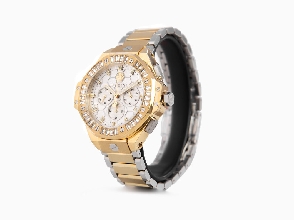 Philipp Plein Plein Chrono Royal Quartz Uhr, PVD Gold, 42 mm, PWPSA0324