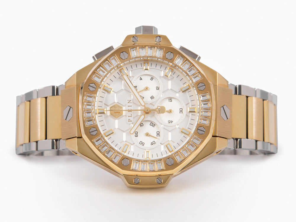 Philipp Plein Plein Chrono Royal Quartz Uhr, PVD Gold, 42 mm, PWPSA0324
