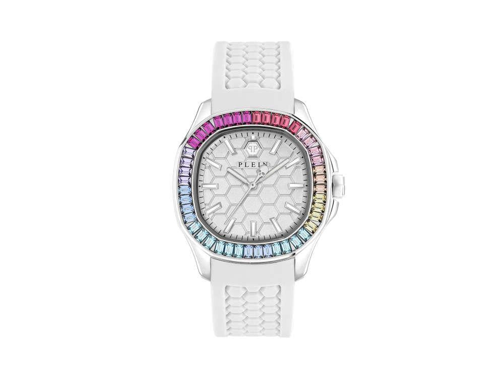 Philipp Plein Lady Quartz Uhr, Weiss, 38 mm, Mineral Glas, PWTAA0223