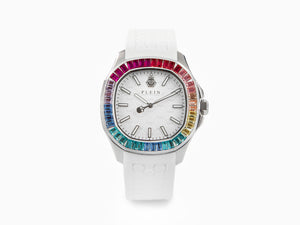Philipp Plein Lady Quartz Uhr, Weiss, 38 mm, Mineral Glas, PWTAA0223