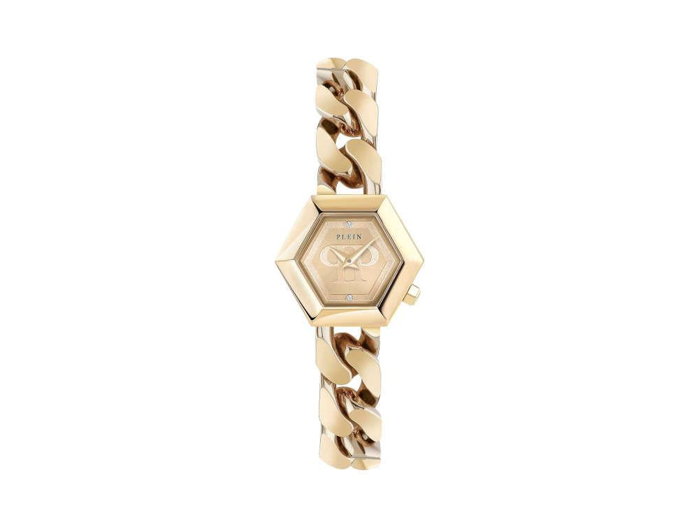 Philipp Plein The Hexagon Groumette Lady Quartz Uhr, Golden, 28 mm, PWWBA0323